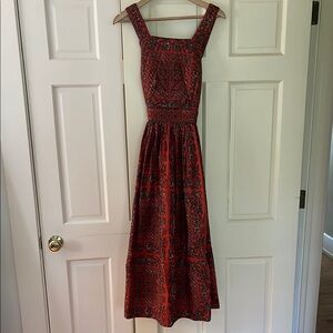 Ulla Johnson Kerani Clementine Cotton Cross Back Dress